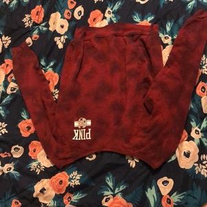 Pink tie dye burgundy red sweatshirt